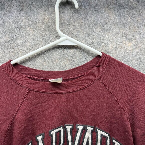 Harvard Sweater Women Medium Burgundy Pullover Crewneck Tuliex Vintage 80s - Picture 10 of 13